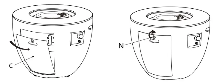 HAMPTON BAY FP21525 Round Concrete Finish Fire Table - fig 6
