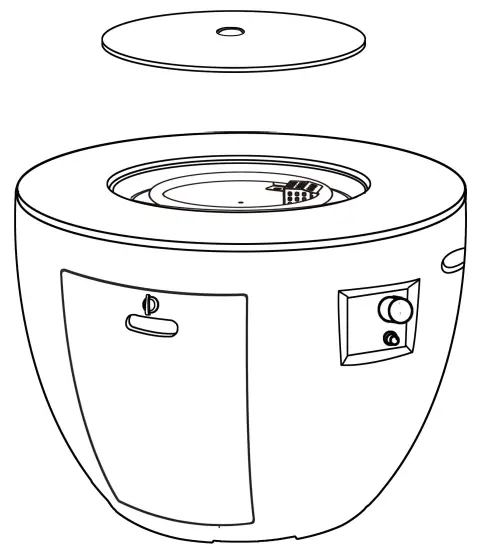 HAMPTON BAY FP21525 Round Concrete Finish Fire Table