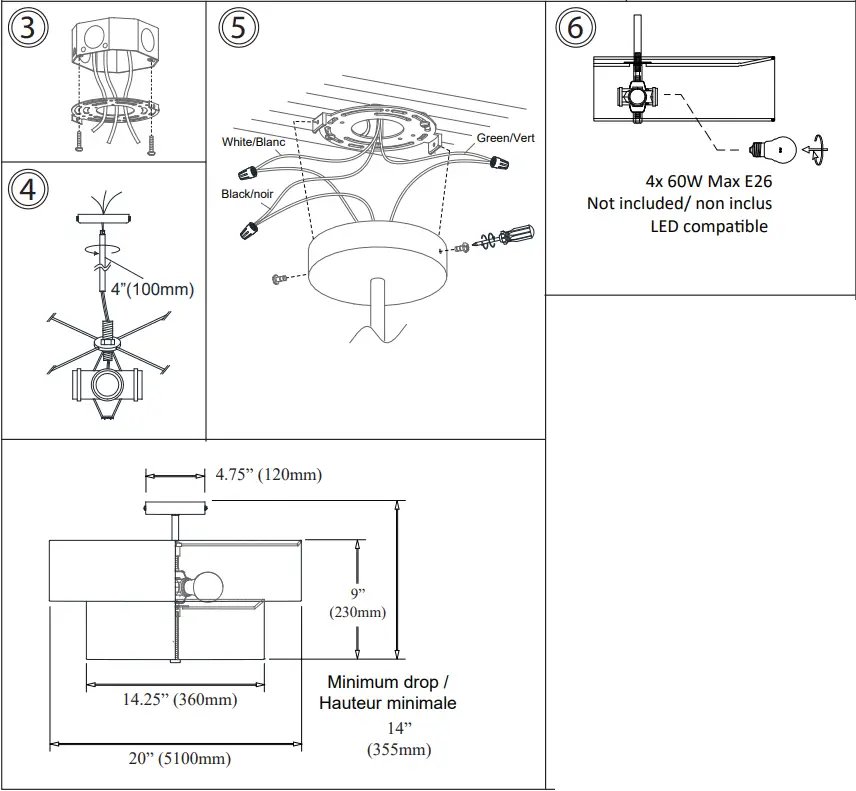 Dainolite-571-224P-Everly-4-Light-Black-Transitional-Drum-Pendant-Light-FIG-8