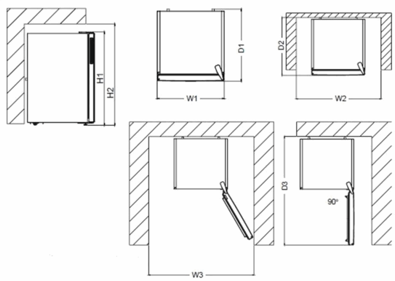 HEINNER HF V89F HF V89SF Single Door Refrigerator - FIG 1