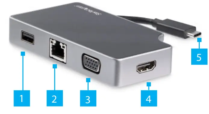 StarTech DKT30CHVGPD 4K Monitor USB - Product Diagram