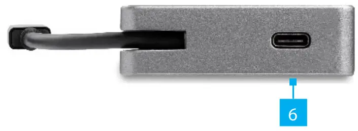 StarTech DKT30CHVGPD 4K Monitor USB - Side View