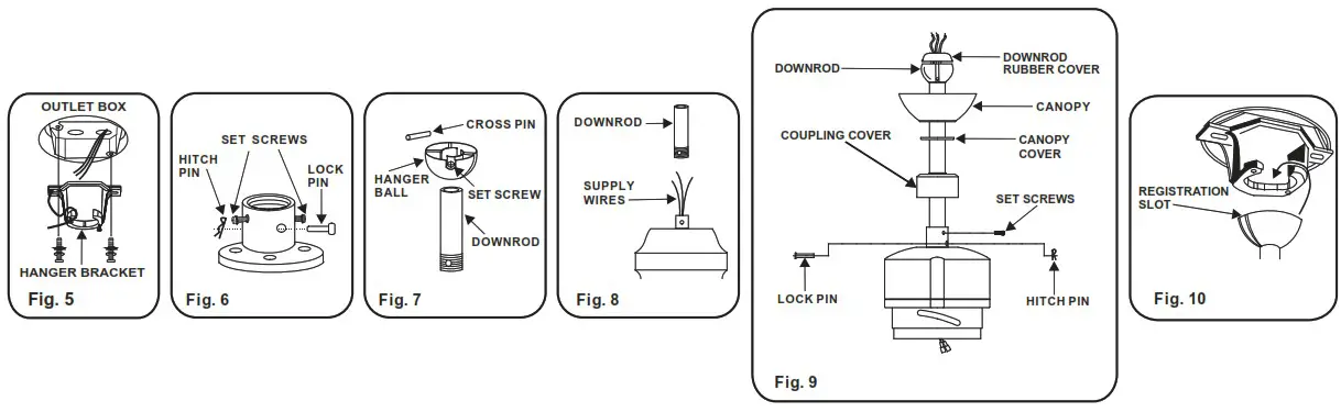 minkaAire Slipstream Outdoor LED Ceiling Fan - HANGING THE FAN