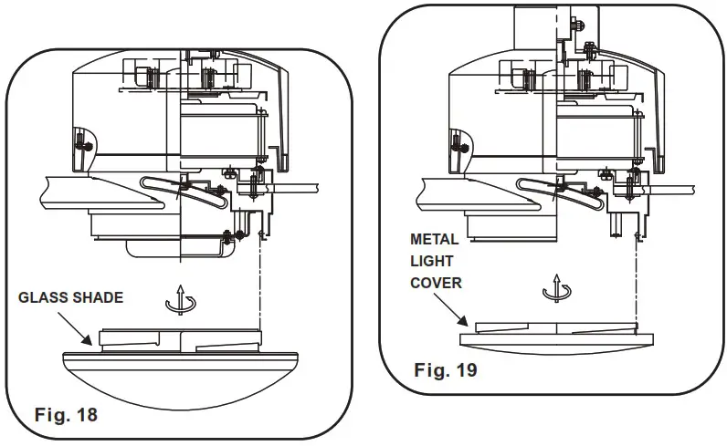 minkaAire Slipstream Outdoor LED Ceiling Fan - INSTALLING THE GLASS SHADE