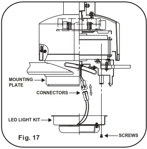 minkaAire Slipstream Outdoor LED Ceiling Fan - INSTALLING THE LED LIGHT KIT 2