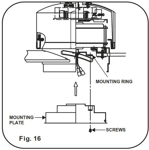 minkaAire Slipstream Outdoor LED Ceiling Fan - INSTALLING THE MOUNTING PLATE