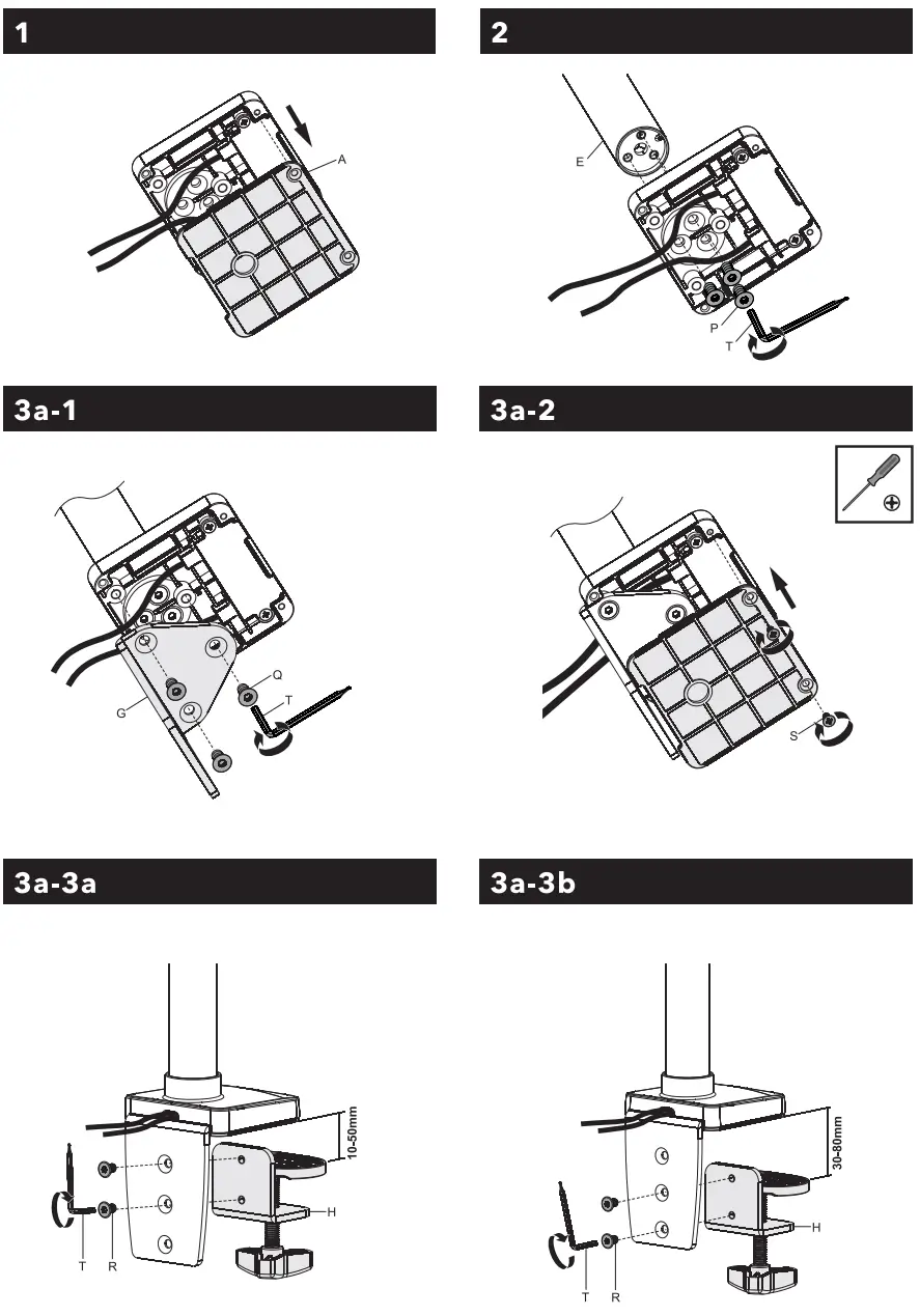 AlzaErgo APW EGARDPU125 Double Monitor Arm with USB Hub D125 - fig1