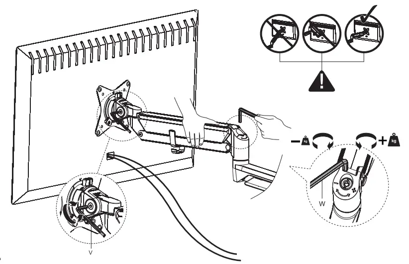 AlzaErgo APW EGARDPU125 Double Monitor Arm with USB Hub D125 - fig5