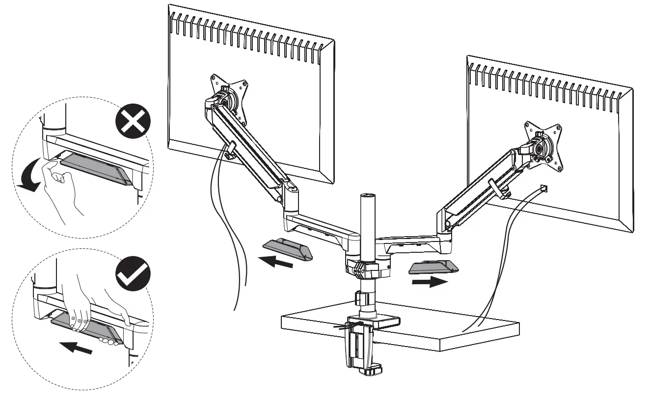 AlzaErgo APW EGARDPU125 Double Monitor Arm with USB Hub D125 - fig6
