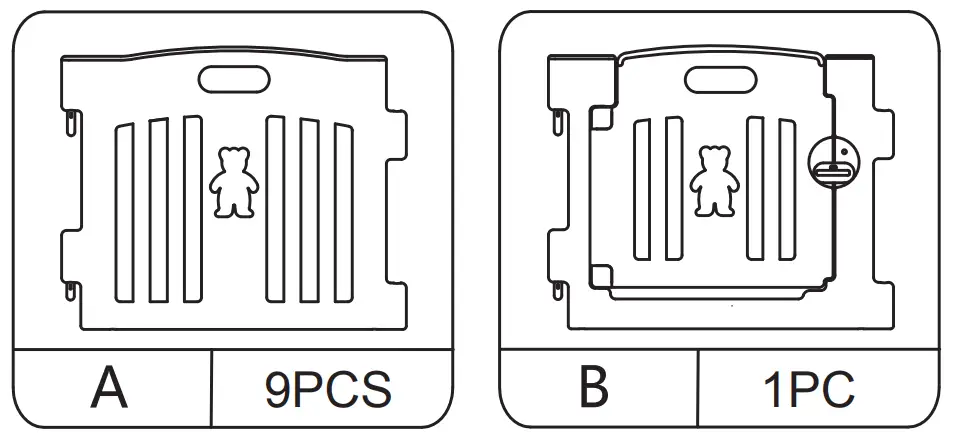 JAXPETY TH17T0404 10 Panel Extra Large 10 Panel Child Playpen Play Area- minutes1