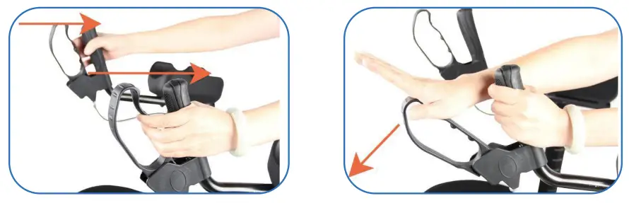 journey HEALTH LIFESTYLE So Lite GLIDE Upright Folding Rollator Walker - Parking Brakes