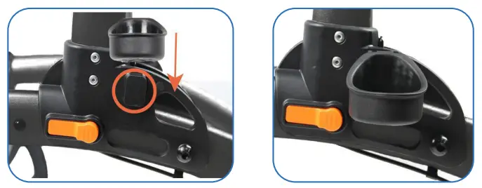 journey HEALTH LIFESTYLE So Lite GLIDE Upright Folding Rollator Walker - cane holder