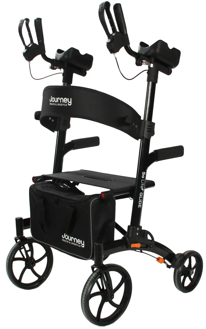 journey HEALTH LIFESTYLE So Lite GLIDE Upright Folding Rollator Walker - walker frame2