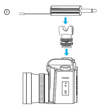 Uhuru WM-720 Compact Wireless Microphone- camera