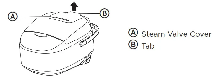 TOSHIBA TRCS01 Electric Rice Cooker- valve cover