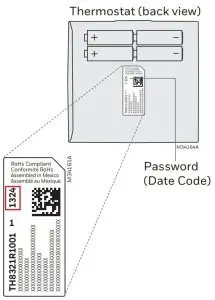 Thermostat (back view)