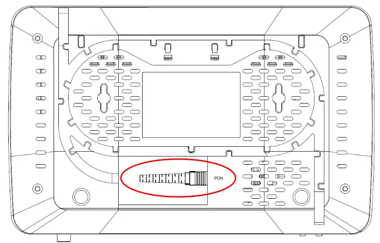 ISKRATEL ISKTG84 GPON Home Gateway - GPON port on the device