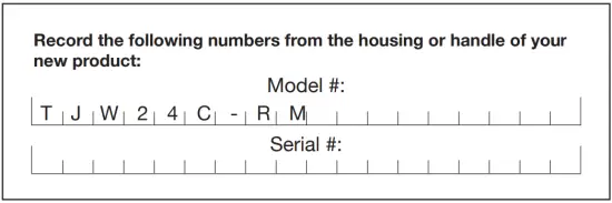Model + Serial Numbers