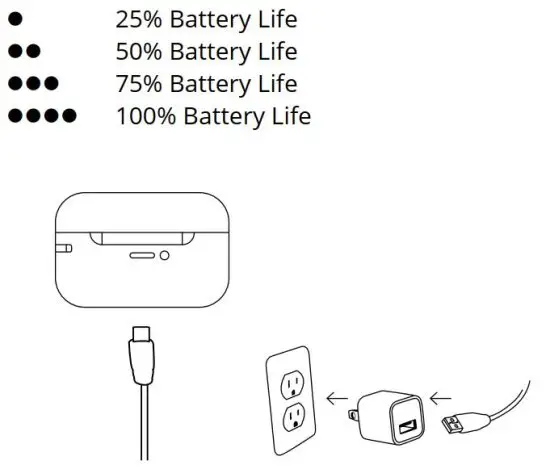 FIG 4 Charging Case Indicator Light
