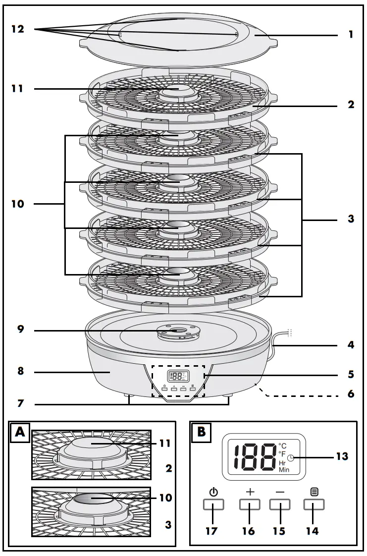 SILVERCREST SDA 350 A2 Food Dehydrator - fig 154