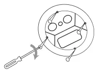 JBL LS360C - Screw down each of the four Phillips-head screws