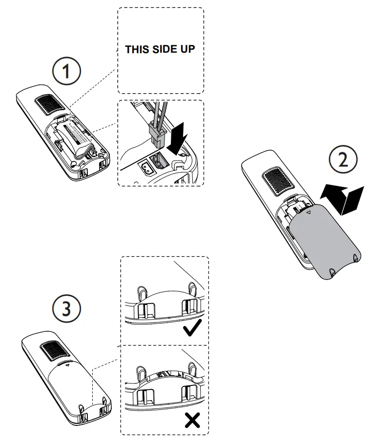 vtech CS2000 Cordless Analogue Phones User Guide - Install the battery