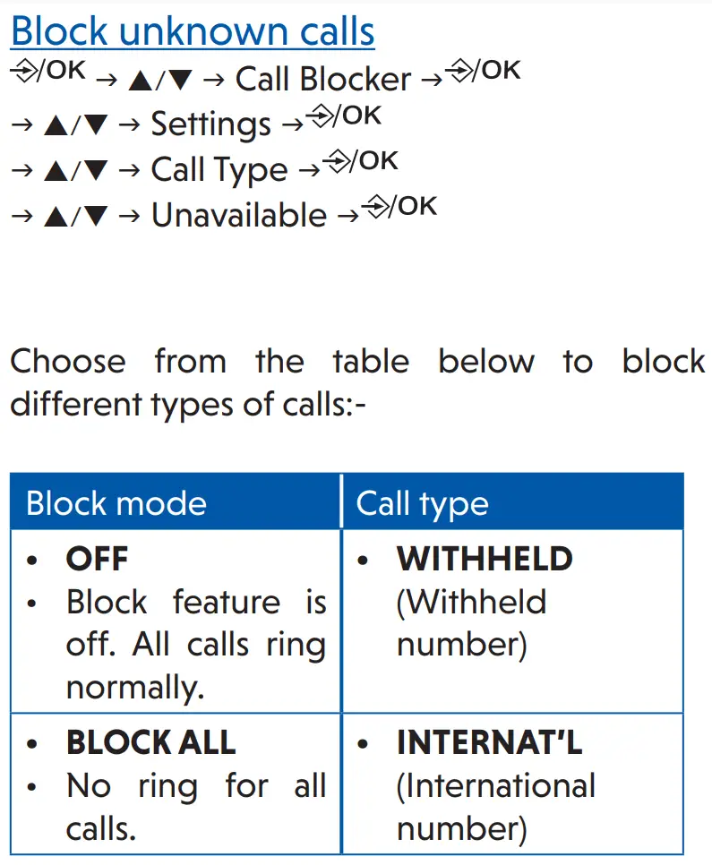 vtech CS2000 Cordless Analogue Phones User Guide - Settings