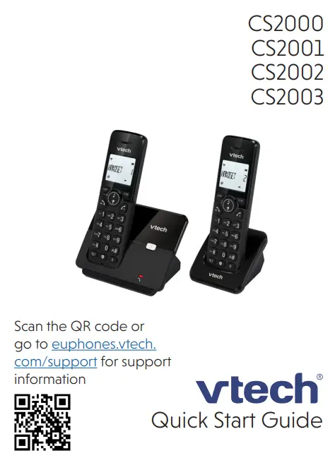vtech CS2000 Cordless Analogue Phones User Guide