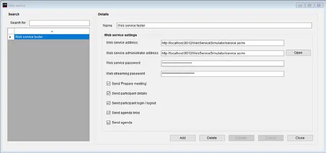 SHURE SW6000 ESI Web Service Simulator - Installation and configurations