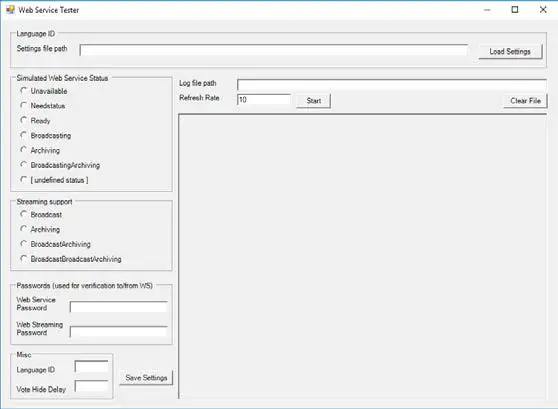 SHURE SW6000 ESI Web Service Simulator - Testing the Web Interface 3
