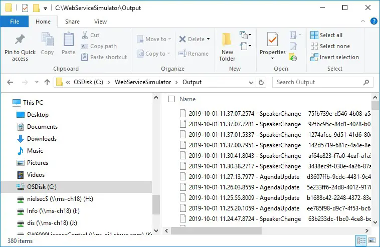 SHURE SW6000 ESI Web Service Simulator - Testing the Web Interface 9