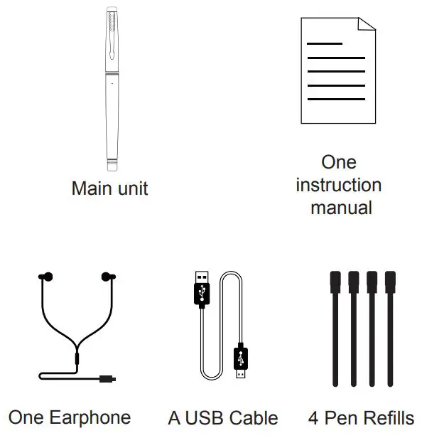 aomago Voice Recorder Pen - Package Content