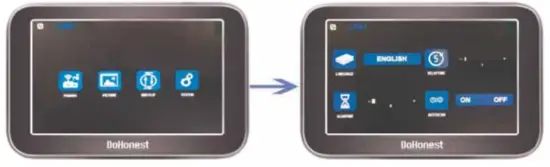 DoHonest V25 HD Digital Wireless Backup Camera and Monitor Kit - Setting 2