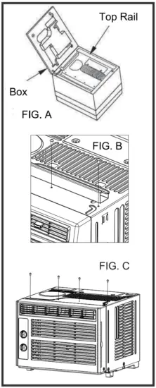 ROVSUN G27000706 5000 BTU Window Conditioner - Top rail