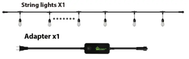 XMCOSY YJ SW15A Smart Warm White String Lights - Inside the package youll find