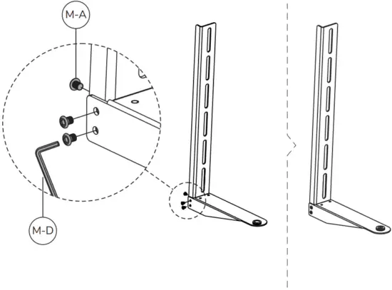 Neomounts NS-SHELF100 Mediaplayer Holder STEP 1 A