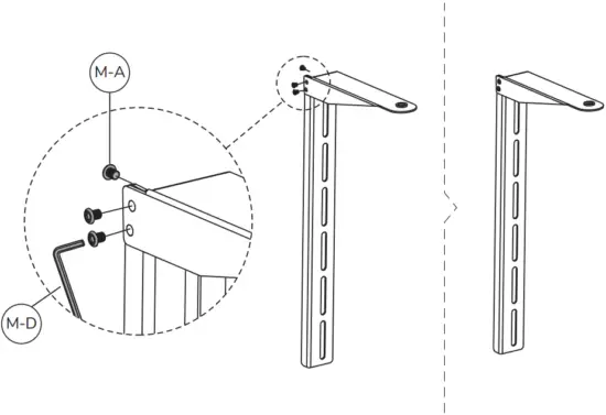 Neomounts NS-SHELF100 Mediaplayer Holder STEP 1 B