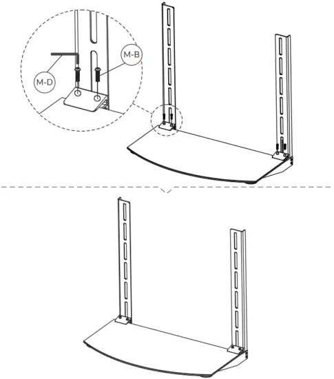 Neomounts NS-SHELF100 Mediaplayer Holder STEP 3 A