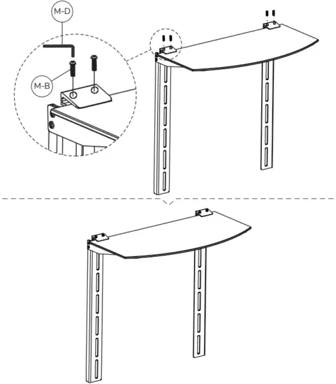 Neomounts NS-SHELF100 Mediaplayer Holder STEP 3 B