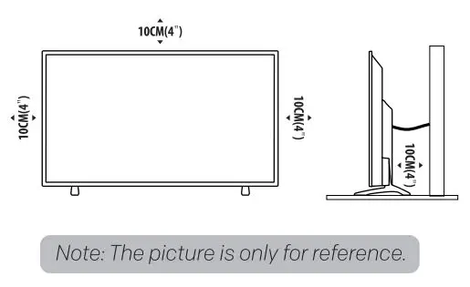 SKYWORTH 55XC9000 55 Inch Diagonal Class OLED Smart TV User Guide - Positioning the TV