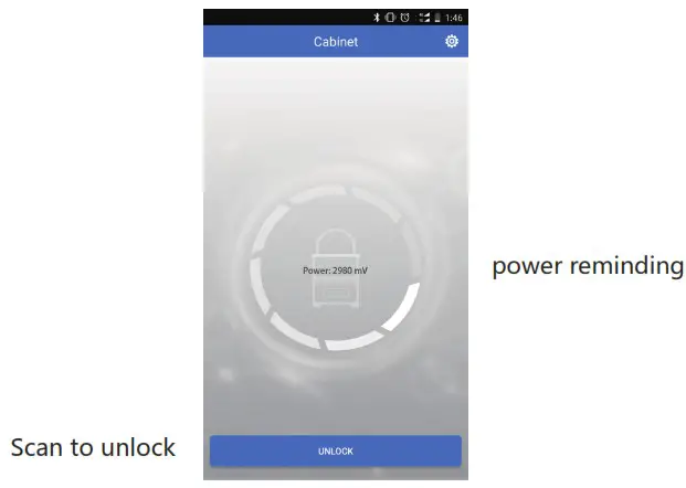 Omni OL603B Cabinet Lock feature - APP Operation Description 1