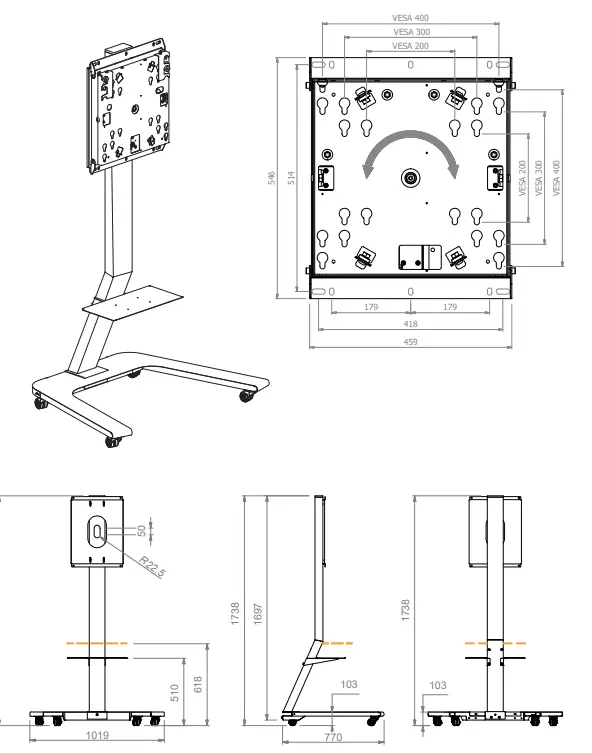 HAGOR-8400-BrackIT-Rotate-Mobile-Stand-System-FIG-12