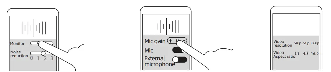 Audio and video recording Device connection: connect SmartMi