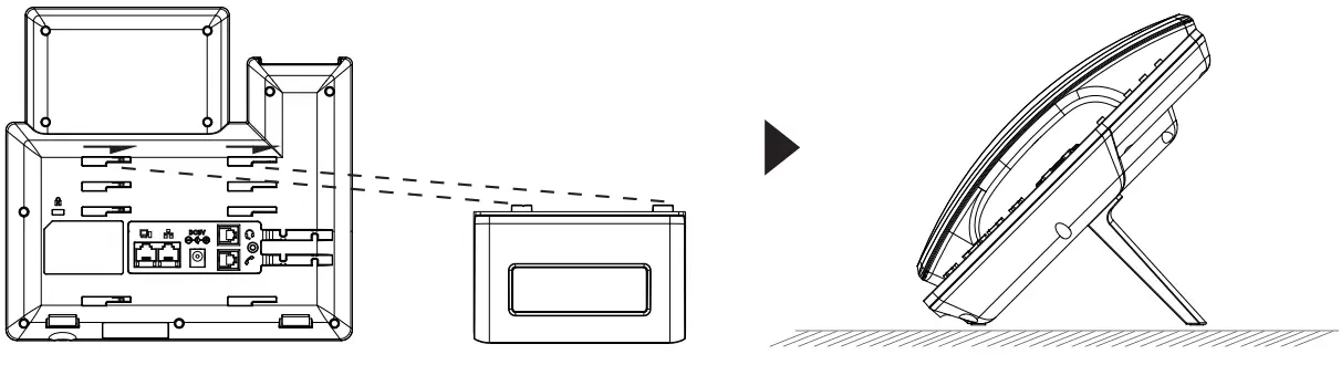 Installing the phone (Phone Stand)