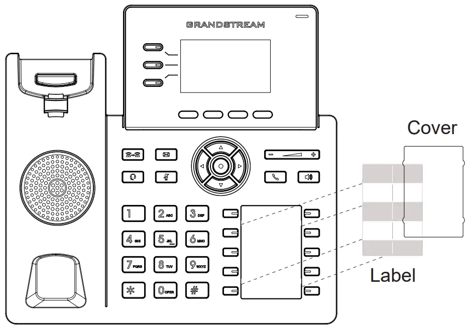 Installing BLF Paper label
