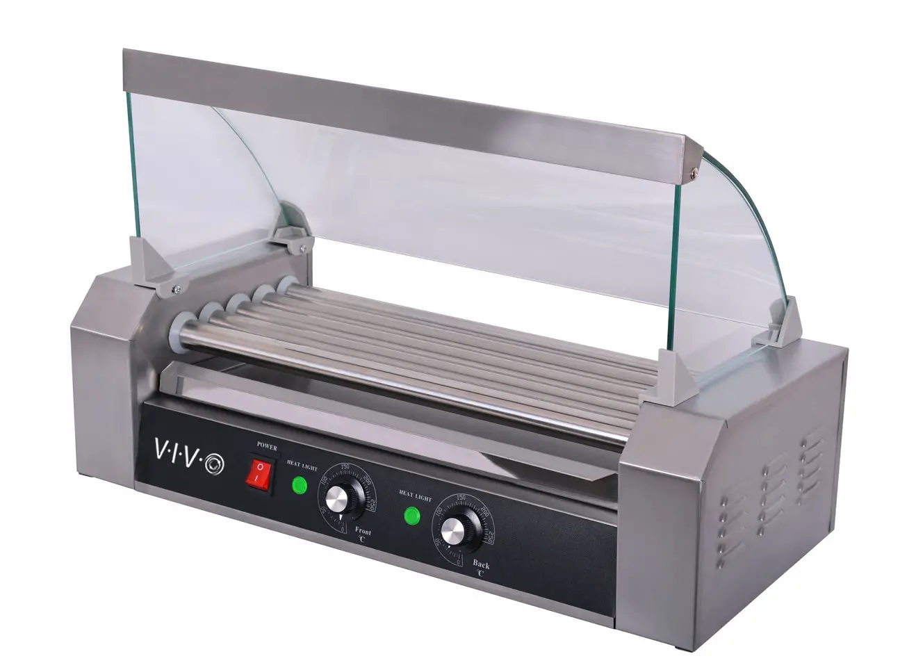 VIVO Electric Hot Dog Machine with Sanitation Hood-