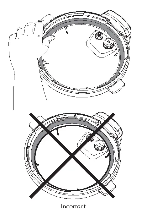Install the sealing ring