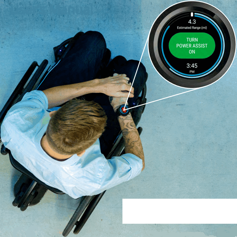 permobil SDMX2 SmartDrive MX2 with Pushtracker