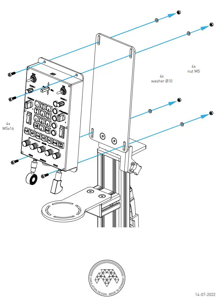 MONSTERTECH MTSIM Center Mount Universal Instruction Manual - ASSEMBLING A TOTAL CONTROLS BUTTONBOX