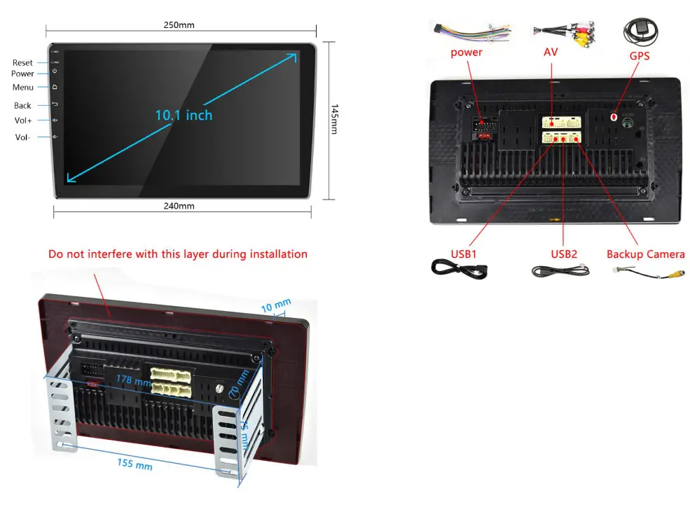 Liang 2DIN AD27 001A Touch Screen Double Din Stereo - fig